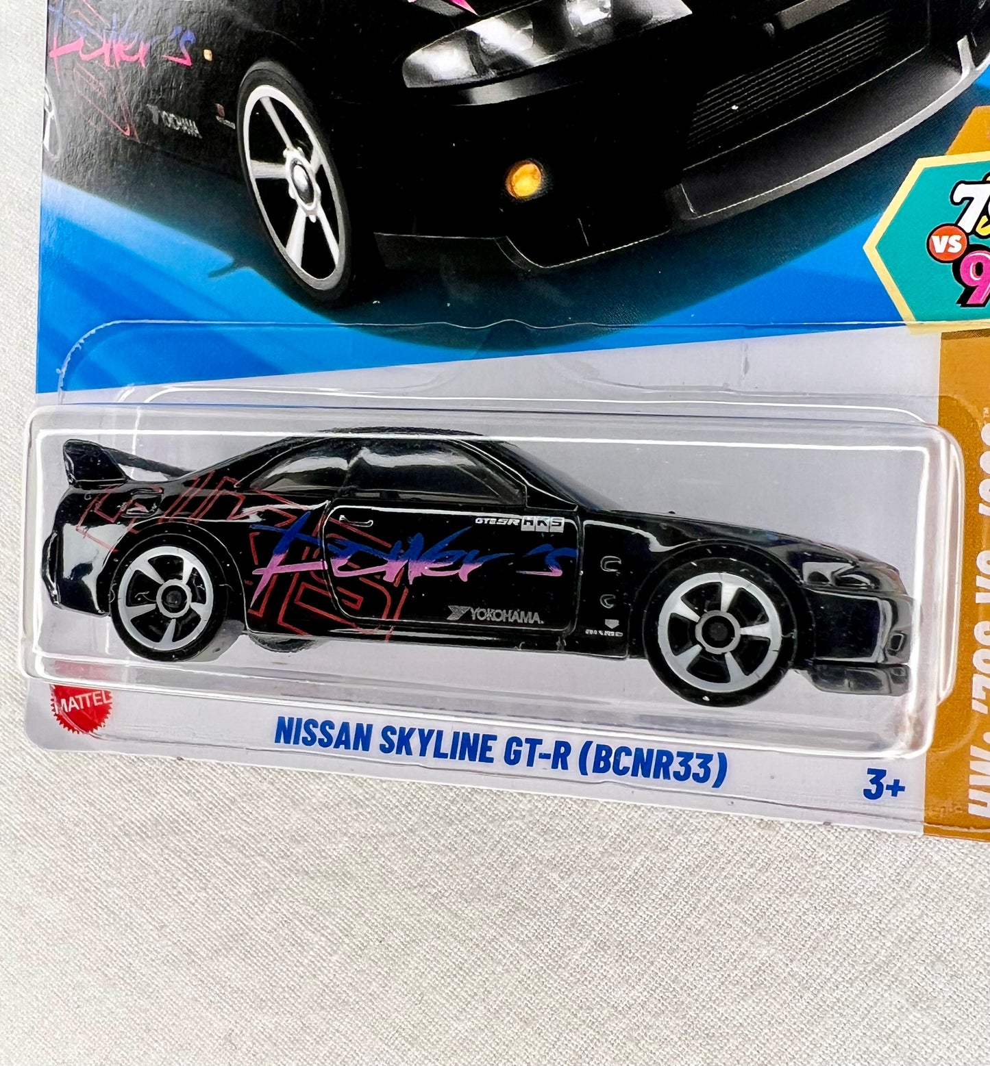Hot Wheels Nissan Skyline GT-R (BCNR33) – 2022 HW: 70s vs 90s – 144/250 – Mint Card