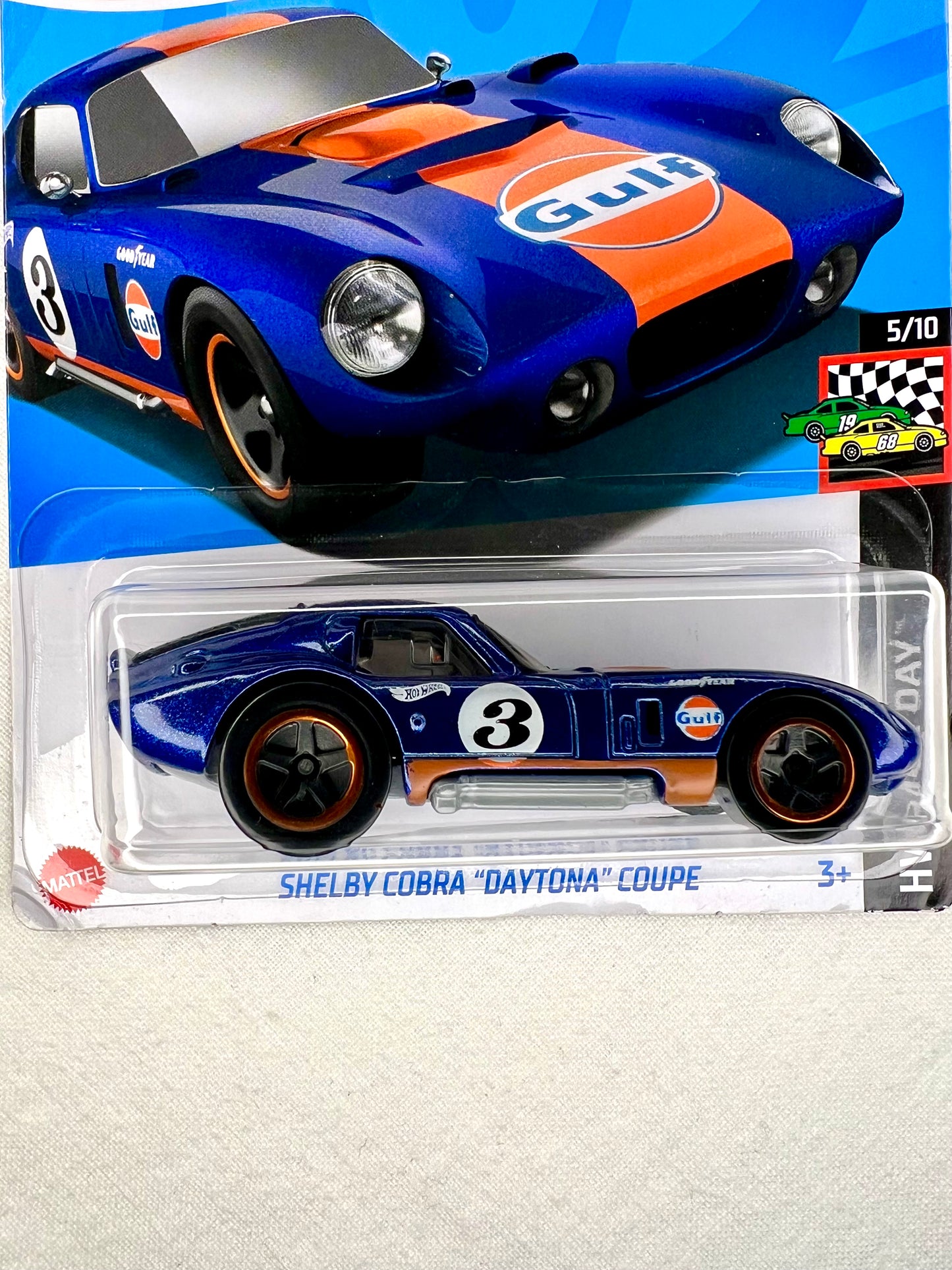 Hot Wheels Shelby Cobra Daytona Coupe – Gulf Livery – 2023 HW Race Day (122/250 | 5/10)