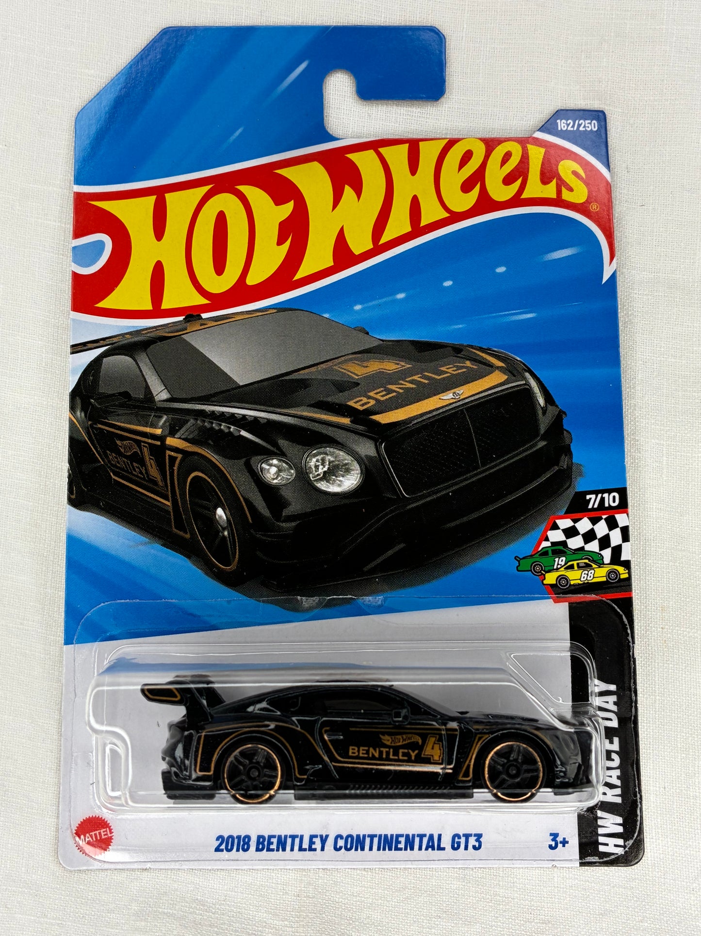 Hot Wheels 2018 Bentley Continental GT3 – HW Race Day – Mint Card (162/250)