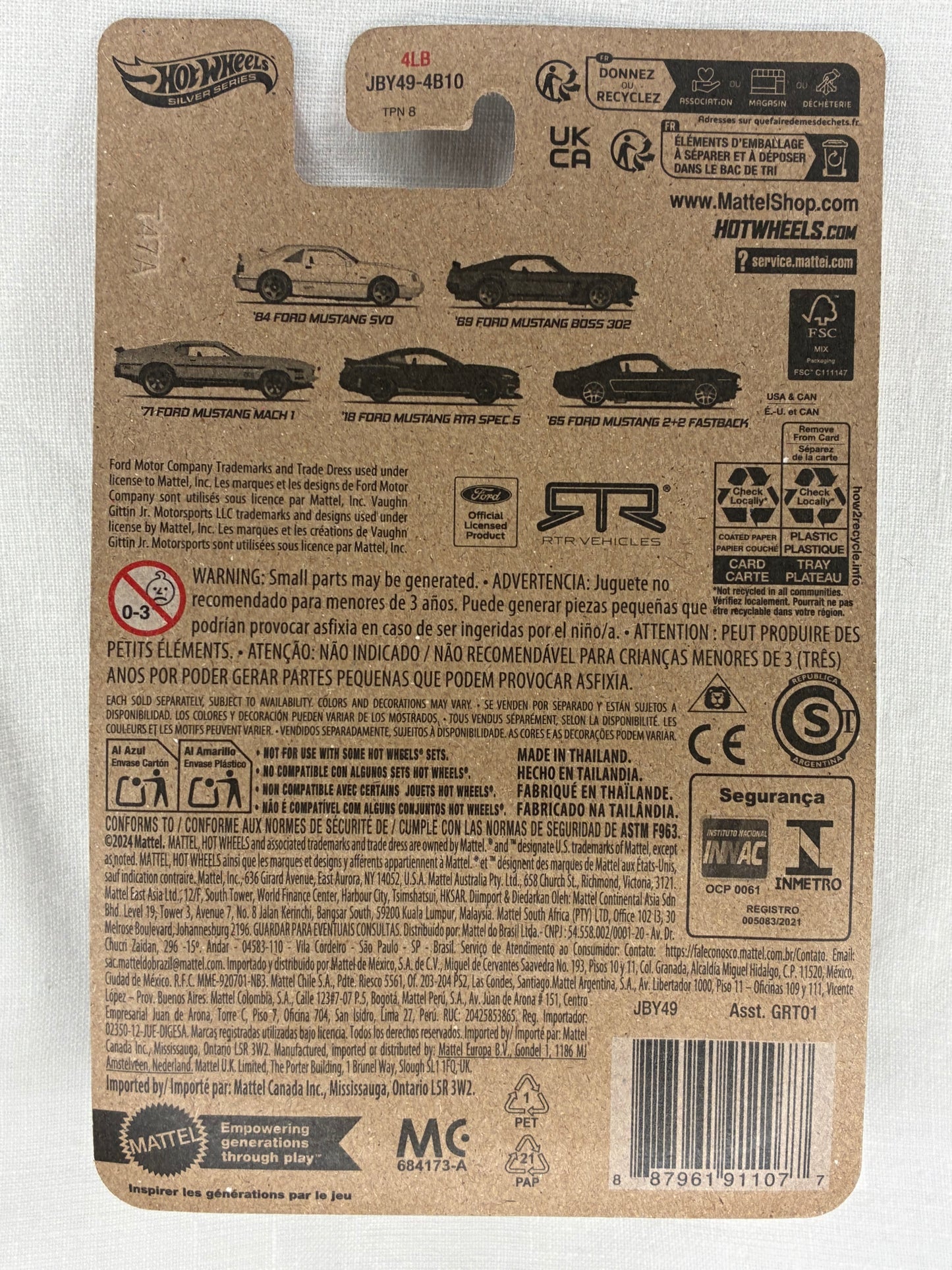 Hot Wheels ’65 Ford Mustang 2+2 Fastback – Silver Series 2025 – 60 Years Edition – 5/5 – Mint Card