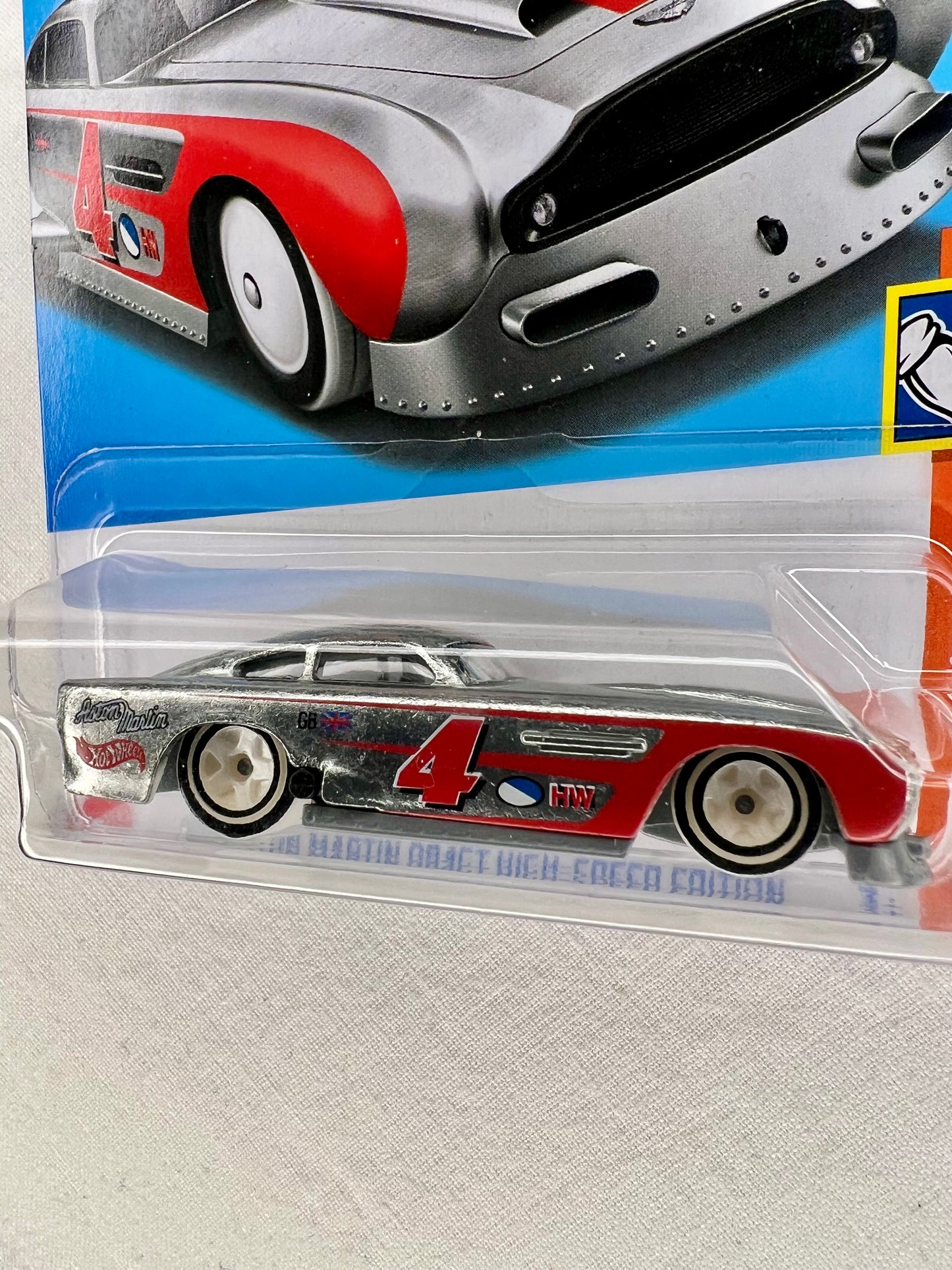 Hot Wheels Aston Martin DB4GT High-Speed Edition | Muscle Mania | Silver/Red | Mint Card