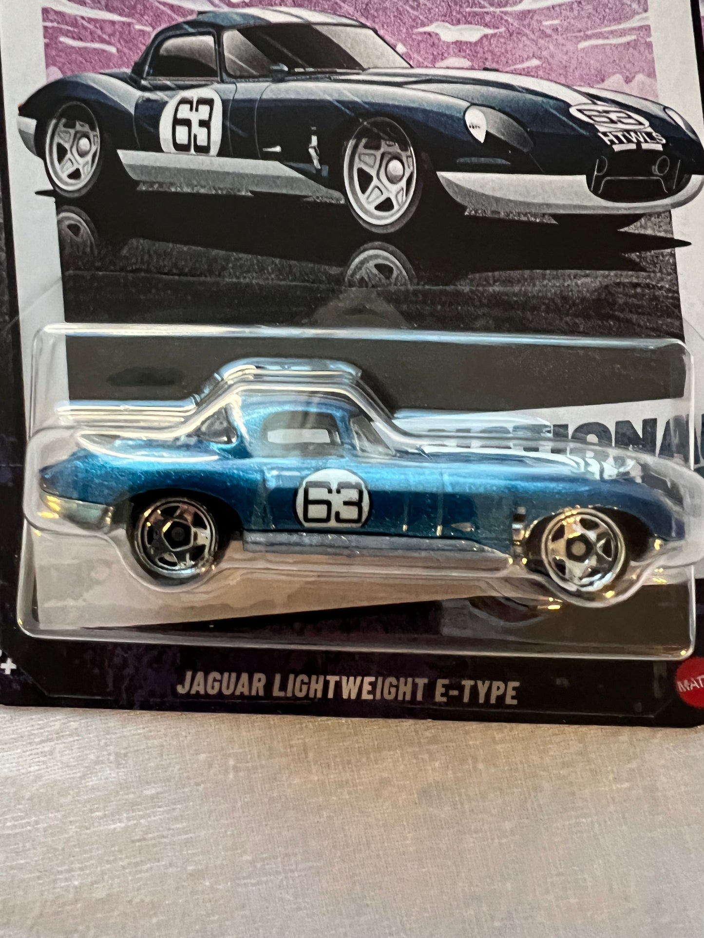 Hot Wheels Jaguar Lightweight E-Type – #63 – Silver Series 2025 – National Series 2/5 – Mint Card