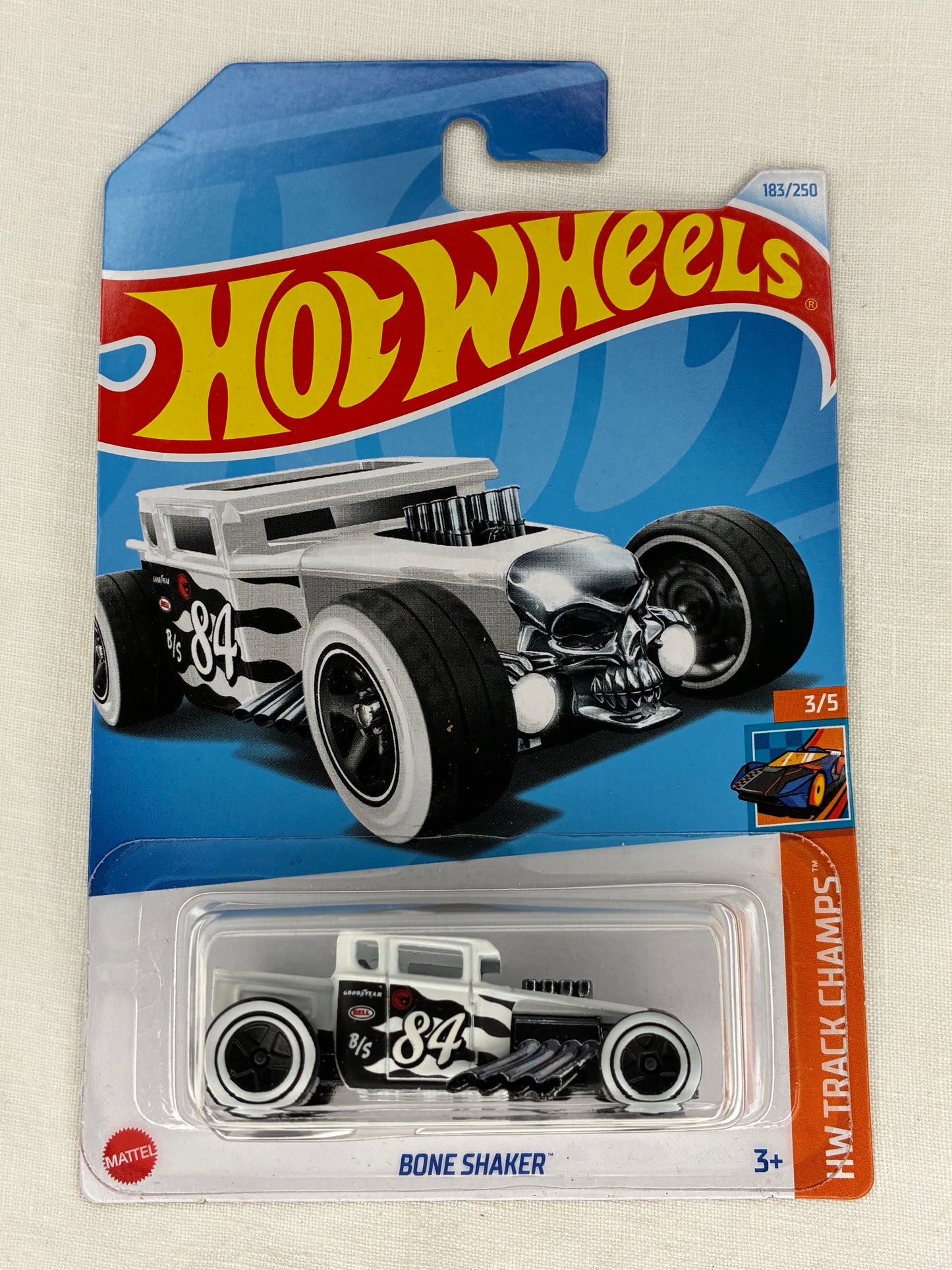 Hot Wheels Bone Shaker – Treasure Hunt – HW Track Champs – 183/250 – Mint Card
