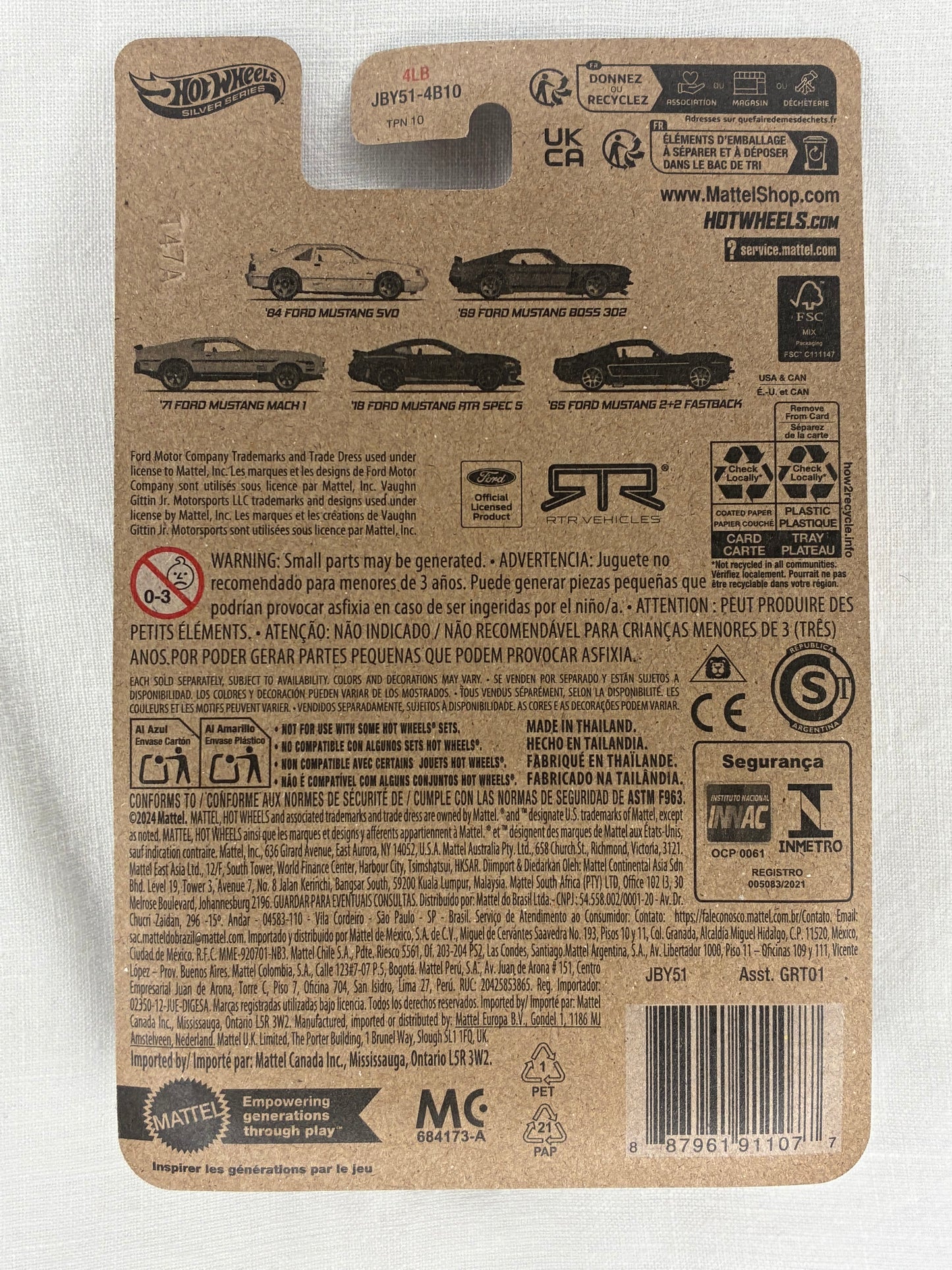 Hot Wheels ’69 Ford Mustang Boss 302 – Red – Silver Series 2025 – 60 Years Mustang 2/5 – Mint Card