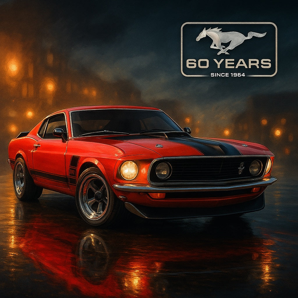 Hot Wheels ’69 Ford Mustang Boss 302 – Red – Silver Series 2025 – 60 Years Mustang 2/5 – Mint Card
