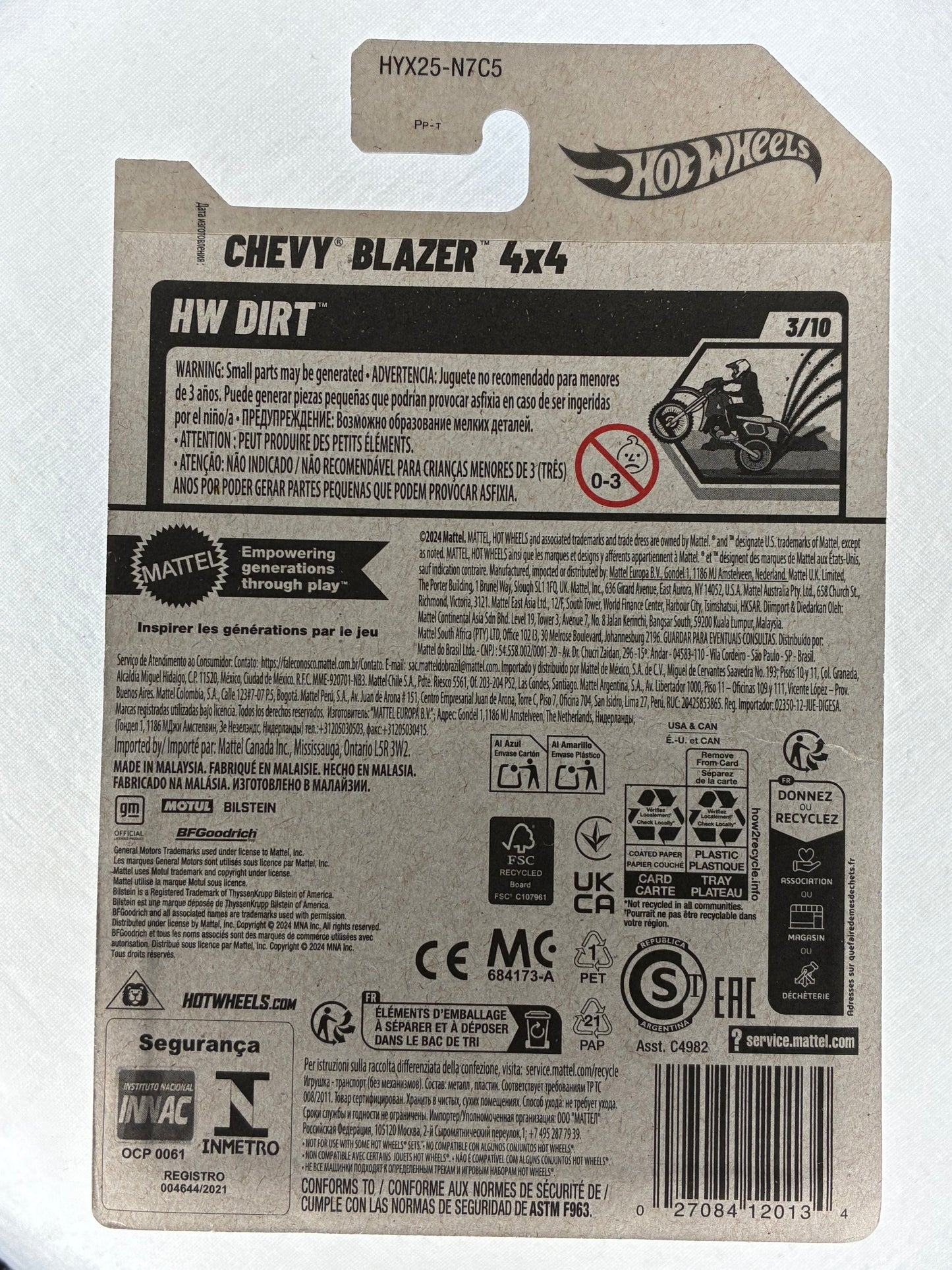 Hotwheels Chevy Blazer 4x4 – HW Dirt Series (3/10) #81/250