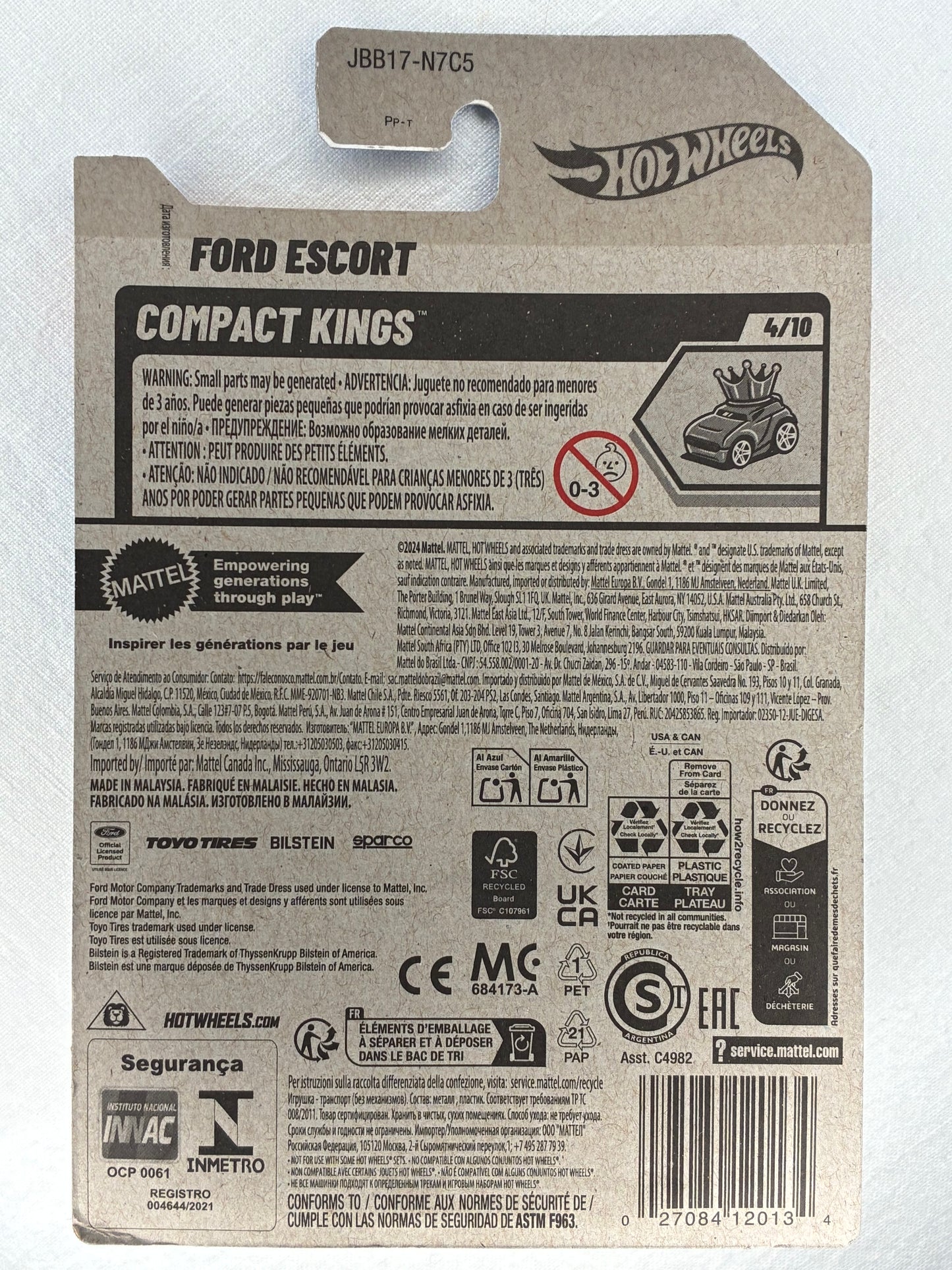 Hot Wheels Ford Escort #113/250 – Compact Kings 2022 Diecast Car