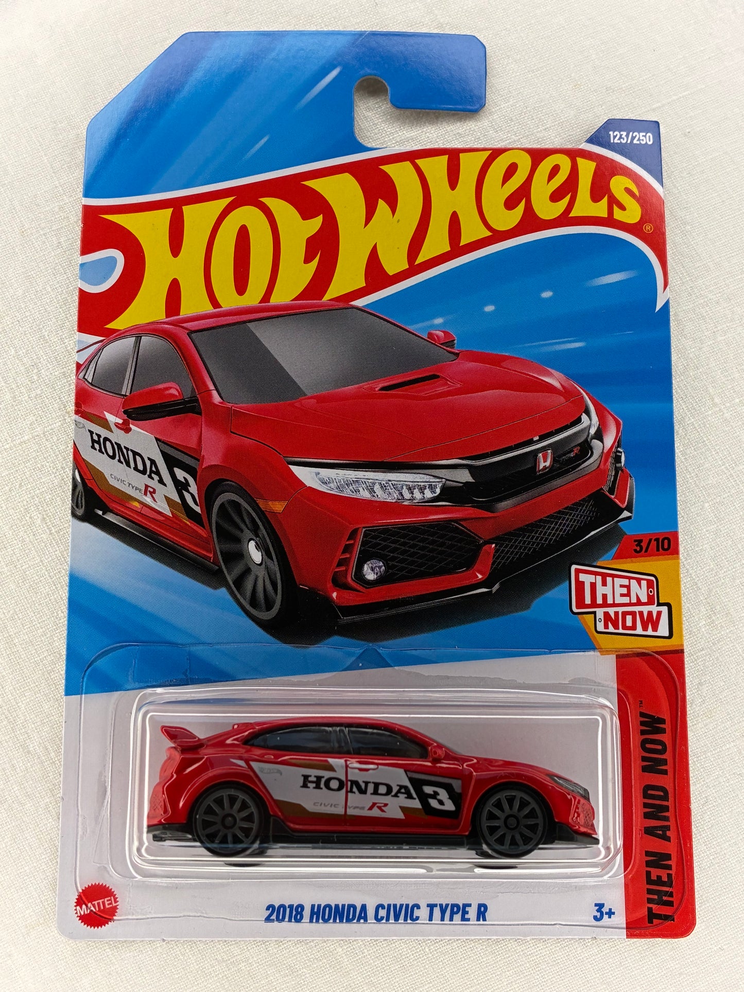 Hot Wheels 2018 Honda Civic Type R – Then and Now | Red #3 Race Livery