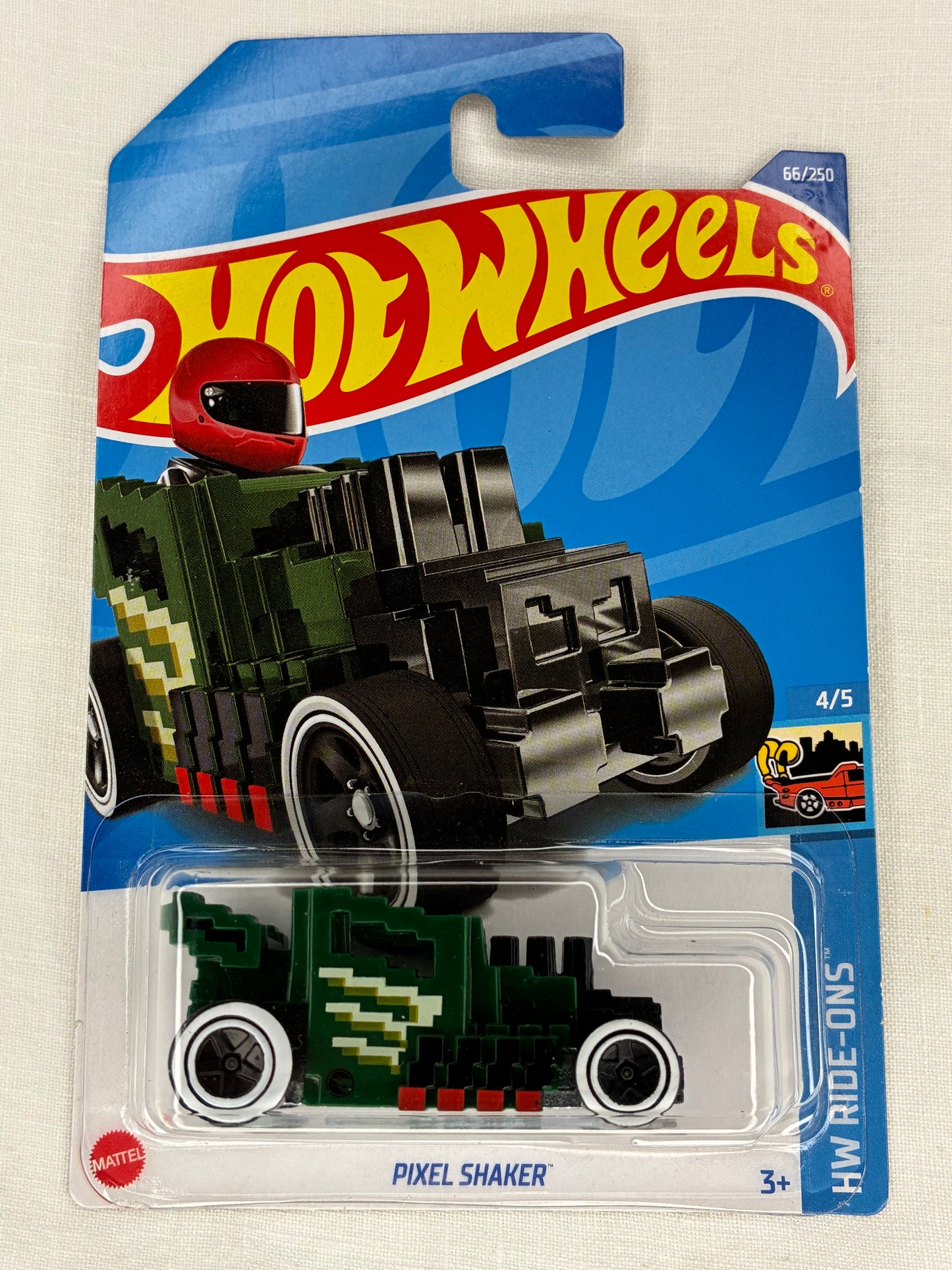 Hot Wheels Pixel Shaker – HW Ride-Ons | 66/250 | 4/5 | 2023 Release | Treasure Hunt _ Mint Collector Card