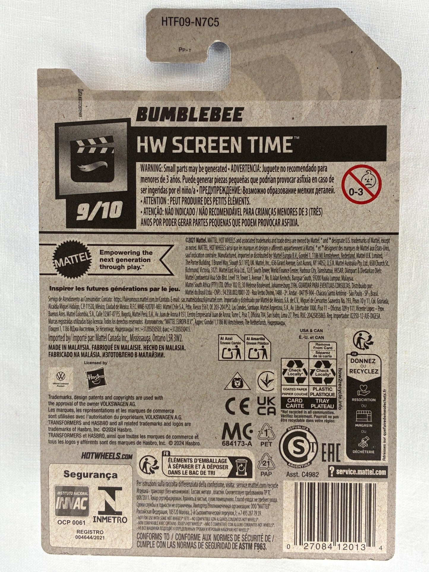 Hot Wheels Bumblebee – Volkswagen Beetle – 2022 Mainline – HW Screen Time – 186/250 (9/10)