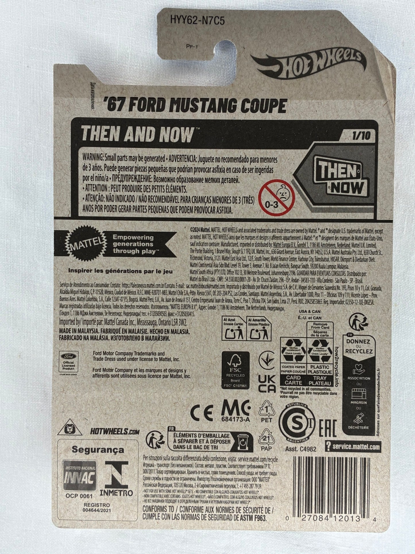 Hot Wheels ’67 Ford Mustang Coupe – 2022 Mainline – Then and Now – 121/250 (1/10)