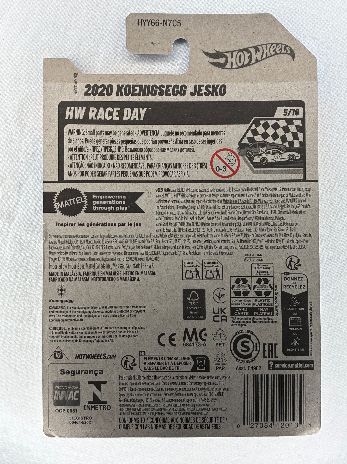 Hot Wheels 2020 Koenigsegg Jesko – Yellow | HW Race Day 5/10 | 125/250