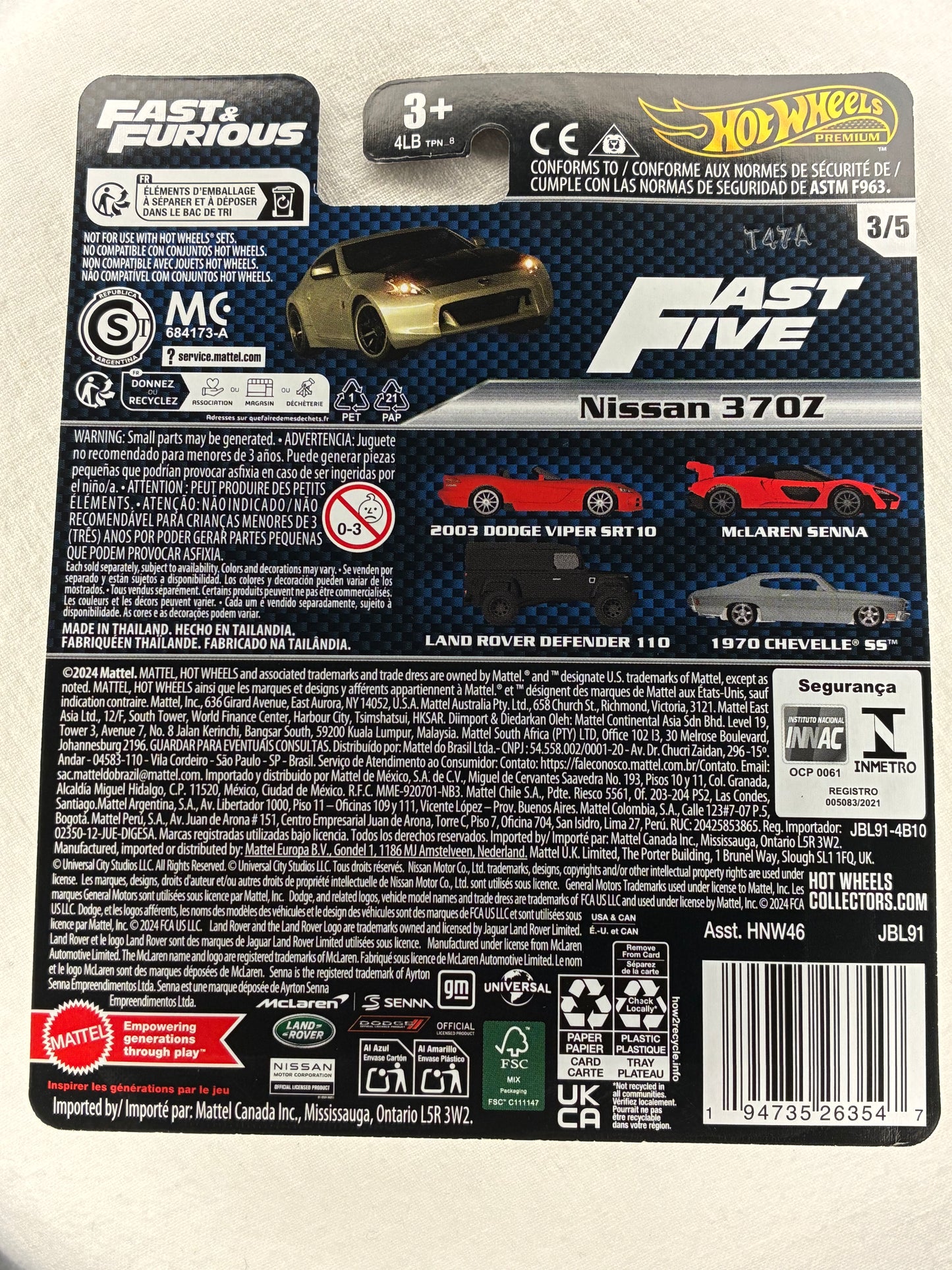 Hot Wheels Premium Fast & Furious Nissan 370Z – Real Riders