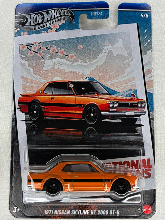 Hot Wheels 1971 Nissan Skyline HT 2000 GT-R – Orange – Silver Series 2025 – National Series 4/5 – Mint Card