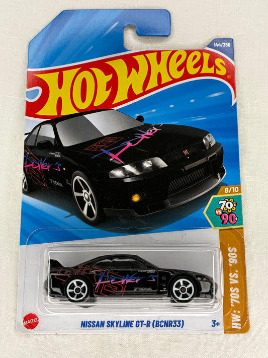 Hot Wheels Nissan Skyline GT-R (BCNR33) – 2022 HW: 70s vs 90s – 144/250 – Mint Card