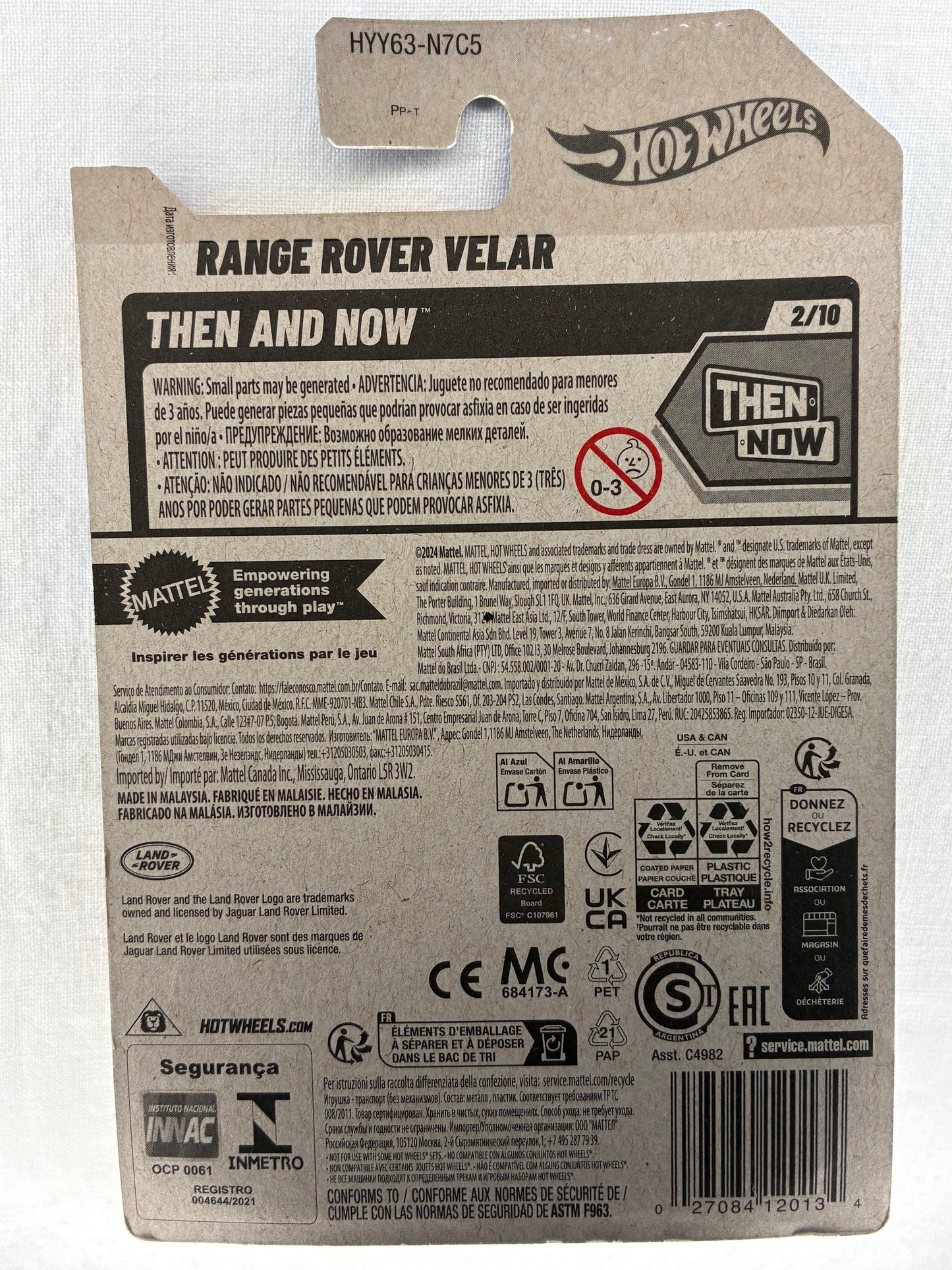 Hot Wheels Range Rover Velar – Then and Now 2/10 (2023 Mainline #122/250)