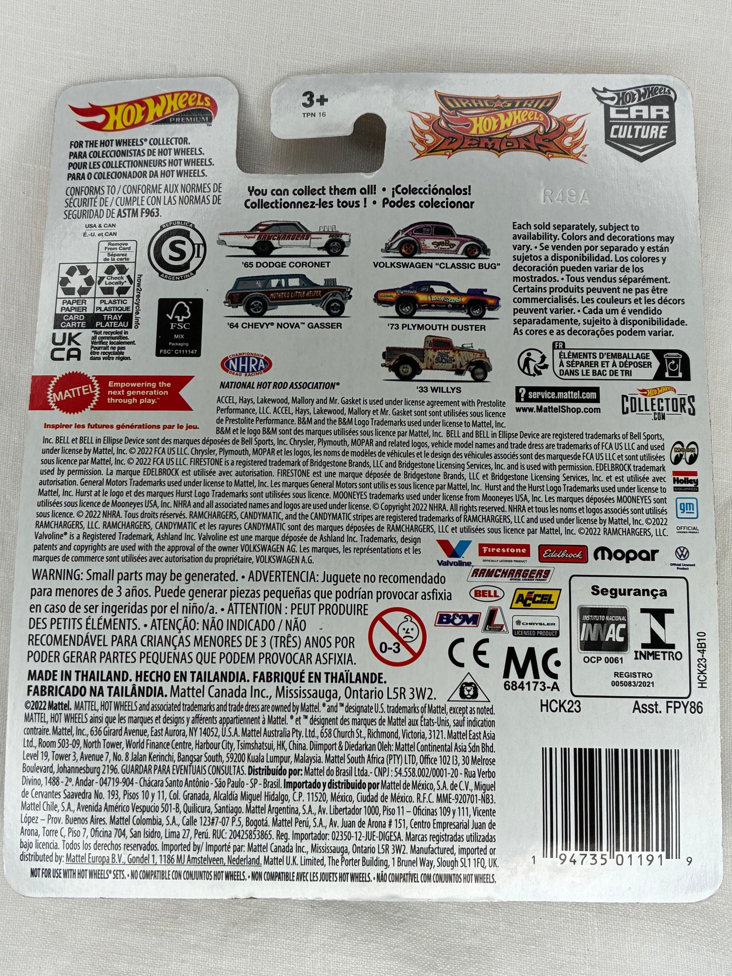 Hot Wheels Premium – Volkswagen “Classic Bug” | Drag Strip Demons | Real Riders | Mint Card