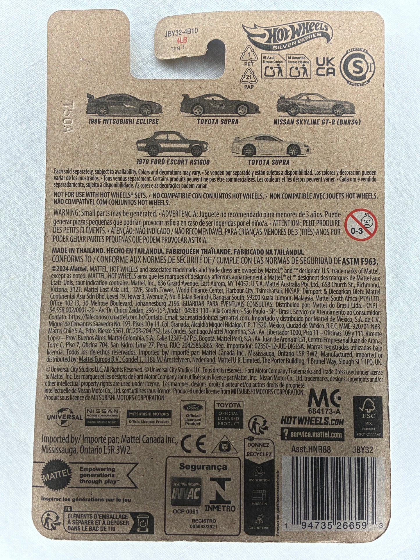 Hot Wheels Fast Furious 1970 Ford Escort RS1600 – Brian O’Conner Silver